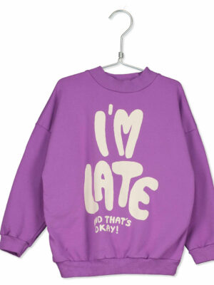 Lötie Kids Sweater Lila i´m late