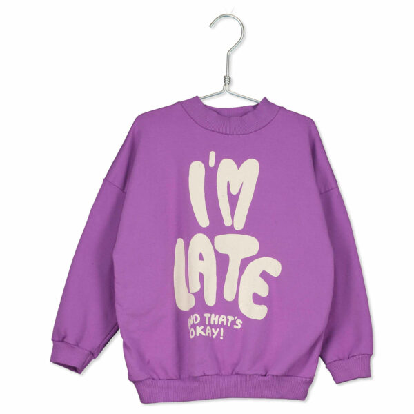 Lötie Kids Sweater Lila i´m late