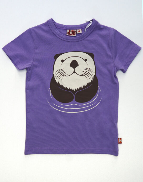 Dyr t-Shirt Otter lila