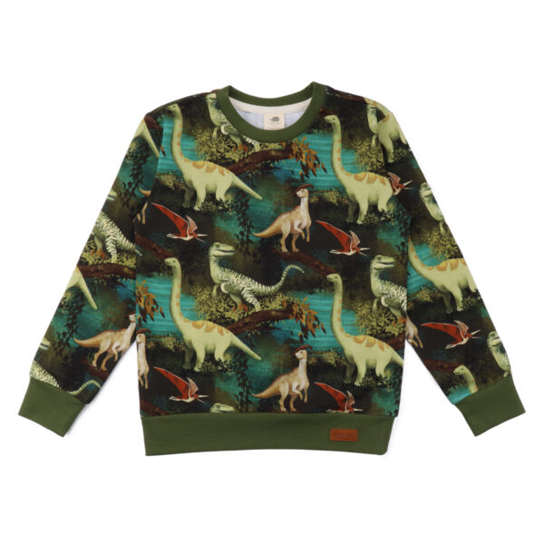 Sweater Dinosaur Jungle mit Dinos im Wald
