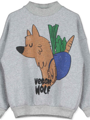 Lötie Kids Sweatshirt Vegie Wolf grey